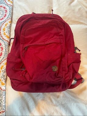 Fjallraven red canvas backpack - waterproof